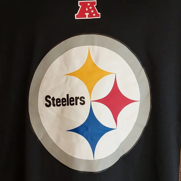 Steelers Team Apparel Pittsburgh Football Top L Large Cooling Tee - Picture 2 of 5